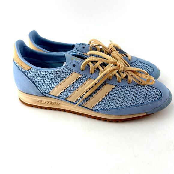 Adidas Women's Clear Sky Cream White Originals SL 72 OG Trainer Shoes Size 7.5 - Picture 4 of 13